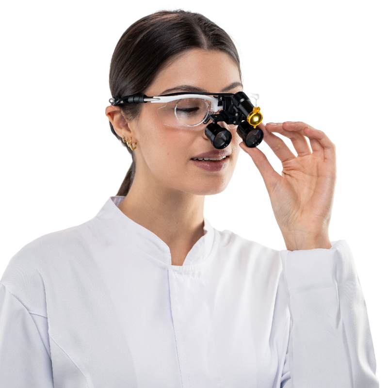 Lupa X2 con Lentes de 2,5x y 3,5x y Lámpara Frontal Recargable de 5 Vatios