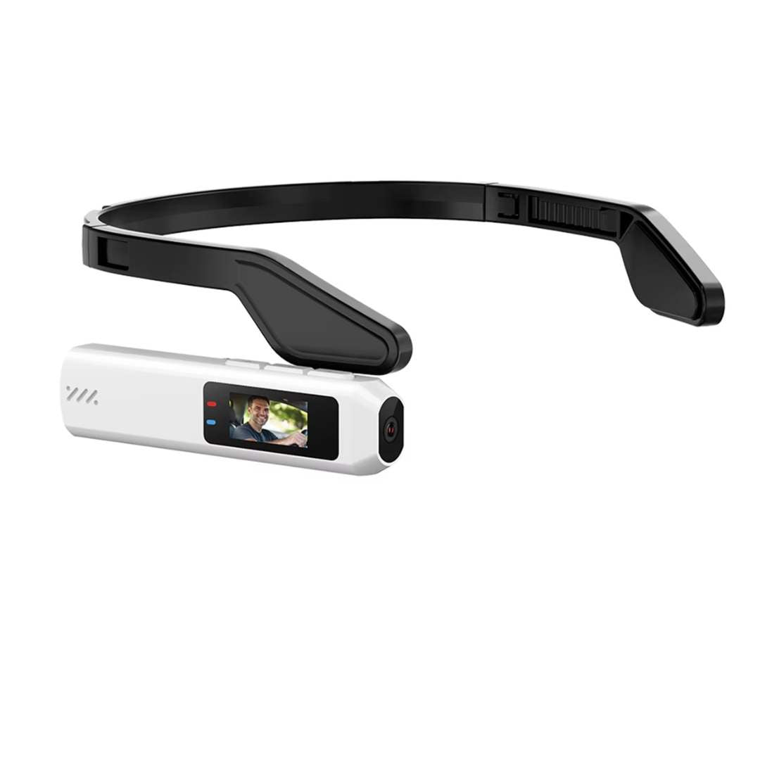 Cámara Portátil 2.7K con Soporte de Cabeza para Grabación de Procedimientos de Trabajo