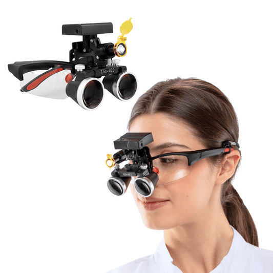 Lupa Dental con Lámpara X1 PRO con Lentes de 2,5x/3,5 sin Cable Recargable