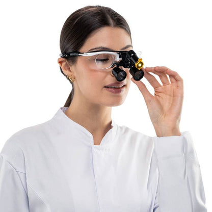 Lupa X2 con Lentes de 2,5x y 3,5x y Lámpara Frontal Recargable de 5 Vatios